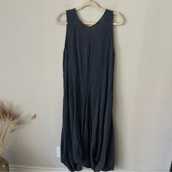 Asymmetrical Laggenlook Coastal Dress in Navy Small - Picture 9 of 11